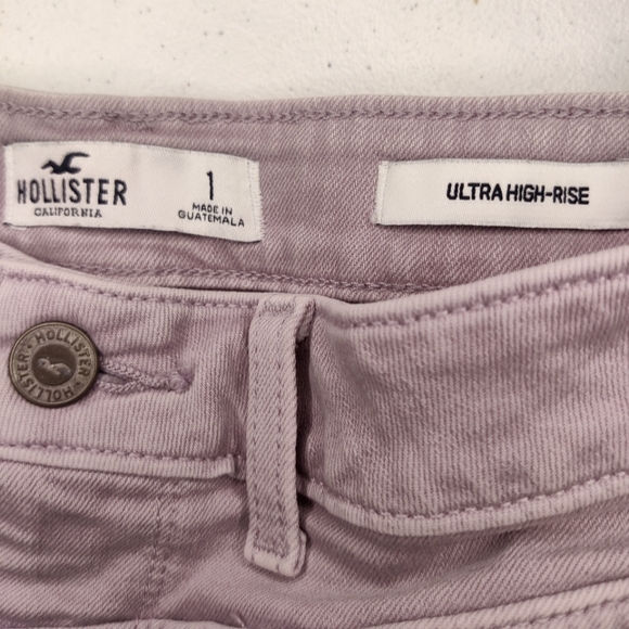 Hollister lilac denim miniskirt size 1 - Picture 3 of 3
